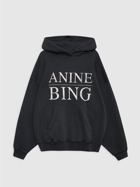 Anine Bing Harvey Serif Sweatshirt in Black